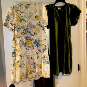 Two spring dresses from target sz xs and small